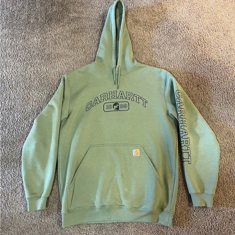 Mens Carhartt Loose Fit Sweatshirt Size Medium, Lucky Clover